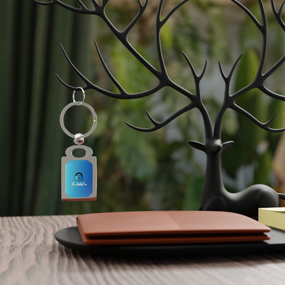 I'm Locked In Photo Key Ring - Blue Gradient