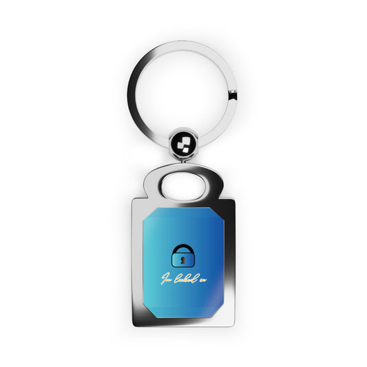 I'm Locked In Photo Key Ring - Blue Gradient